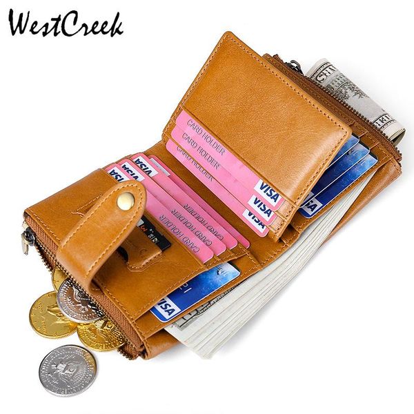 wallets westcreek brand genuine leather small men double zipper large capacity retro oil wax male purse, Red;black
wallets westcreek brand genuine leather small men double zipper large capacity retro oil wax male purse, Red;black