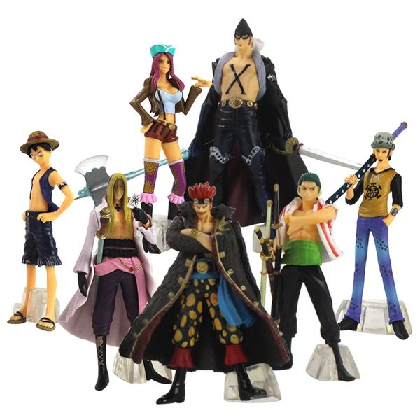 9-12cm 7pcs/lot OP Figures Luffy Zoro Hawkins X Drake Trafalgar Law Jewelry PVC Action Figure Anime Model Toys
9-12cm 7pcs/lot OP Figures Luffy Zoro Hawkins X Drake Trafalgar Law Jewelry PVC Action Figure Anime Model Toys