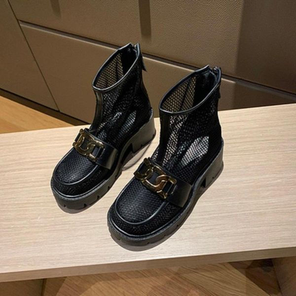 summer female boots fashion korean version of thick-soled high-heeled sandals, mesh breathable and comfortable, Black
summer female boots fashion korean version of thick-soled high-heeled sandals, mesh breathable and comfortable, Black