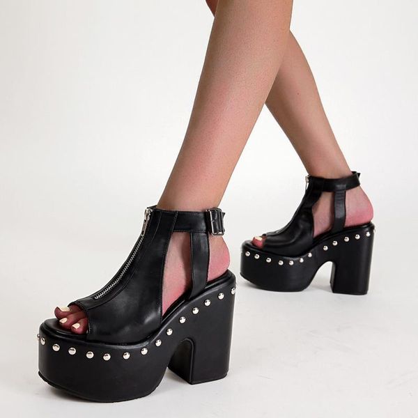 dress shoes plus size 34-43 sandals women 2021 luxury platform heels punk cool rivet gladiator summer zipper chunky, Black
dress shoes plus size 34-43 sandals women 2021 luxury platform heels punk cool rivet gladiator summer zipper chunky, Black