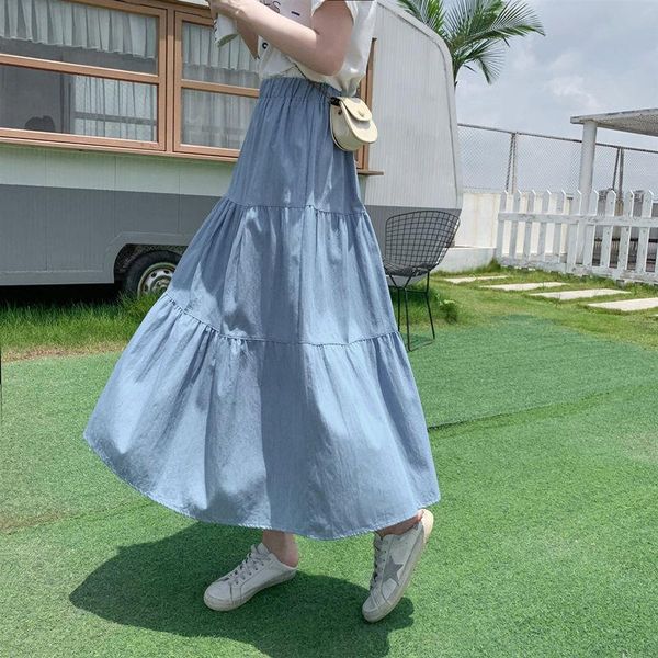 skirts 2021 autumn women elastic high waist casual jeans female fashion korean vintage wide leg a-line skirt streetwear z218, Black
skirts 2021 autumn women elastic high waist casual jeans female fashion korean vintage wide leg a-line skirt streetwear z218, Black