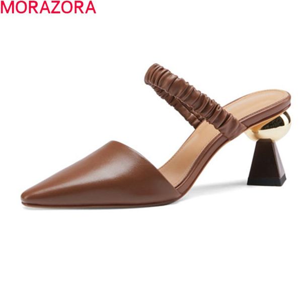 summer genuine leather slippers fashion high heels shoes women party ladies mules white, Black
summer genuine leather slippers fashion high heels shoes women party ladies mules white, Black