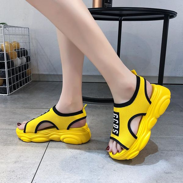 women's sandals summer muffin thick bottom fish mouth sports breathable mesh casual shoes platform women, Black 
women's sandals summer muffin thick bottom fish mouth sports breathable mesh casual shoes platform women, Black