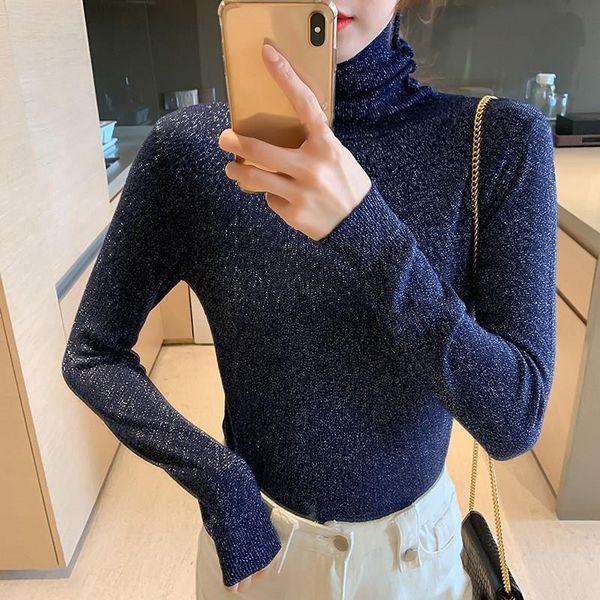 women's sweaters 2021 autumn knitting minimalist sweater pullovers long sleeve turtleneck slim korean female, White;black
women's sweaters 2021 autumn knitting minimalist sweater pullovers long sleeve turtleneck slim korean female, White;black