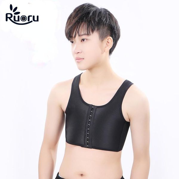 women's shapers ruoru front 3 rows of hook mesh breathable plus size chest binder for tomboy trans lesbian crossdresser ftm corset stra, Black;white
women's shapers ruoru front 3 rows of hook mesh breathable plus size chest binder for tomboy trans lesbian crossdresser ftm corset stra, Black;white
