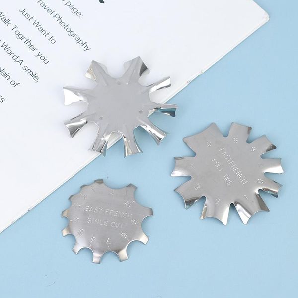 nail art kits 1pc stainless steel french smile tips stencil trimmer template tool manicures accessories cut stencils
nail art kits 1pc stainless steel french smile tips stencil trimmer template tool manicures accessories cut stencils