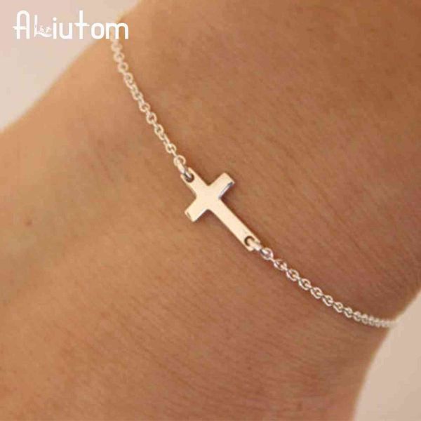 aliutom 2020 charm cross chain bracelet fashion jewelry pulseras mujer women's, Golden;silver
aliutom 2020 charm cross chain bracelet fashion jewelry pulseras mujer women's, Golden;silver