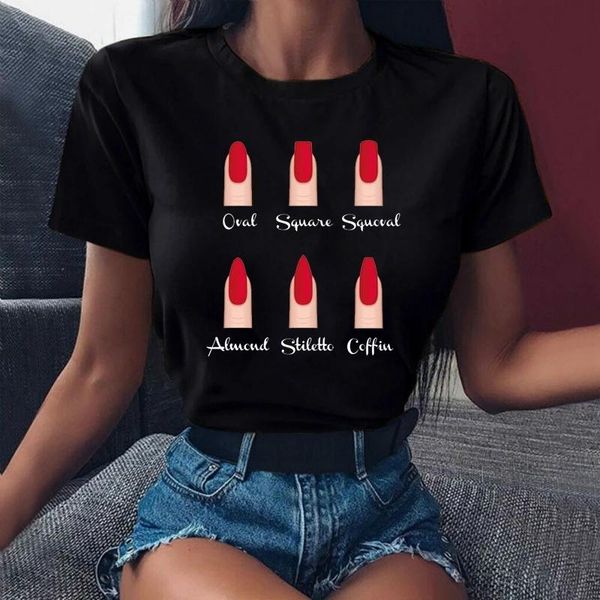 women's t-shirt fixsys women summer red nail art make up 90s ladies black t-shirts casual short sleeves t shirt womens graphic female t, White
women's t-shirt fixsys women summer red nail art make up 90s ladies black t-shirts casual short sleeves t shirt womens graphic female t, White