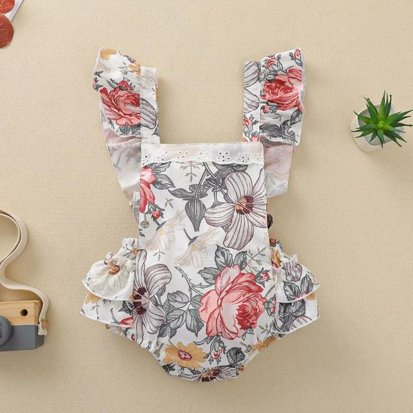 born infant baby girls lace falbala ruffle flower print romper summer outfits casual toddle clothing jumpsuits, Blue
born infant baby girls lace falbala ruffle flower print romper summer outfits casual toddle clothing jumpsuits, Blue