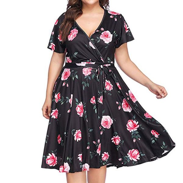 casual dresses women floral print beach dress fashion boho summer ladies vintage bandage bodycon party vestidos plus size xl-5xl, Black;gray
casual dresses women floral print beach dress fashion boho summer ladies vintage bandage bodycon party vestidos plus size xl-5xl, Black;gray
