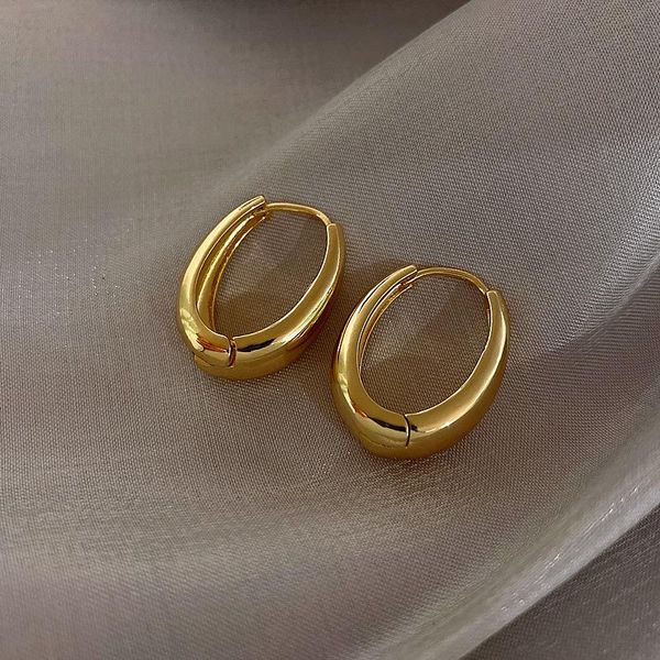 hoop & huggie lovelink simple irregular round earrings gold plated elegant metal earring jewelry accessories for women, Golden;silver
hoop & huggie lovelink simple irregular round earrings gold plated elegant metal earring jewelry accessories for women, Golden;silver