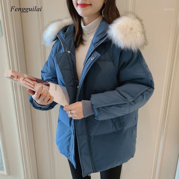 women's down & parkas female jackets winter jacket women faux fur collar hooded thicken warm loose cotton coats snow outwear, Black
women's down & parkas female jackets winter jacket women faux fur collar hooded thicken warm loose cotton coats snow outwear, Black