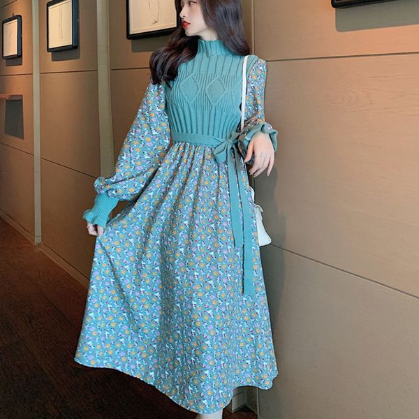 dress autumn sweater dresses for women winter splicing pullover bandage slim knitting sweet corduroy floral print vestidos kiuh, Black;gray
dress autumn sweater dresses for women winter splicing pullover bandage slim knitting sweet corduroy floral print vestidos kiuh, Black;gray