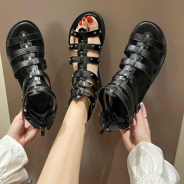 ladies high platform sandals roman fashion heels gladiator women beach metal rivets wedges shoes dress, Black
ladies high platform sandals roman fashion heels gladiator women beach metal rivets wedges shoes dress, Black