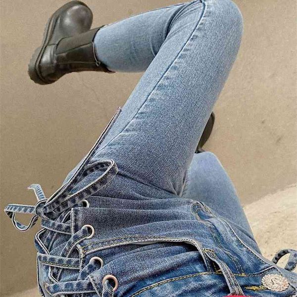elastic jeans women s-l high waist hips tight female spring slim feet pants long trousers streetwear 210423, Blue
elastic jeans women s-l high waist hips tight female spring slim feet pants long trousers streetwear 210423, Blue
