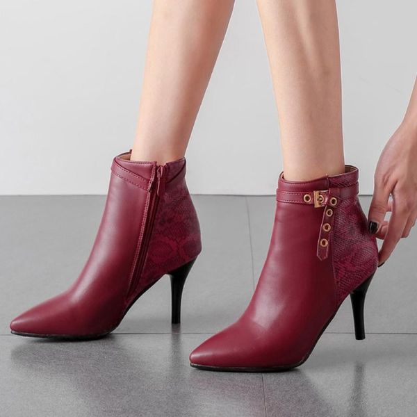 boots women ankle thin heels shoes zip buckle casual short fashion boot high zapatos de mujer con plataforma#n4, Black
boots women ankle thin heels shoes zip buckle casual short fashion boot high zapatos de mujer con plataforma#n4, Black