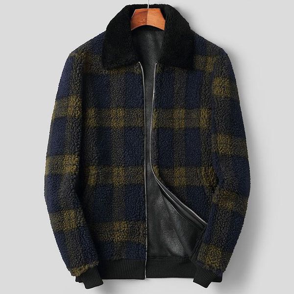 men's leather & faux winter jacket men real fur coat clothes 2021 sheep shearling 100% wool suede jackets erkek mont lsy1299, Black
men's leather & faux winter jacket men real fur coat clothes 2021 sheep shearling 100% wool suede jackets erkek mont lsy1299, Black