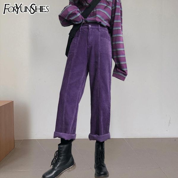 women's pants & capris foryunshes women corduroy 2021 winter korean style casual feminino purple retro high waist elastic wide leg trou, Black;white
women's pants & capris foryunshes women corduroy 2021 winter korean style casual feminino purple retro high waist elastic wide leg trou, Black;white