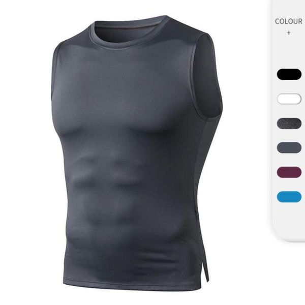 men's fitness vest high elastic compression tights gym quick dry sleeveless sports running tee breathable muscle sportswear jerseys, Black;blue
men's fitness vest high elastic compression tights gym quick dry sleeveless sports running tee breathable muscle sportswear jerseys, Black;blue