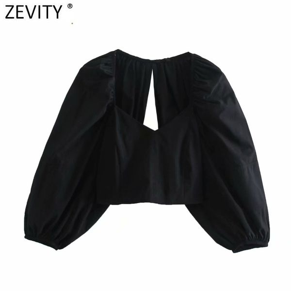 zevity women v neck back hole poplin short smock blouse femme lantern sleeve slim shirt chic elastic blusas ls9065 210419, White
zevity women v neck back hole poplin short smock blouse femme lantern sleeve slim shirt chic elastic blusas ls9065 210419, White