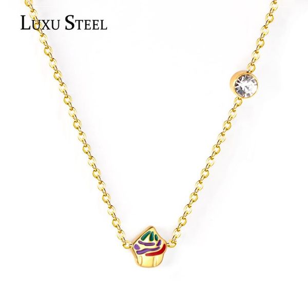 chains luxusteel cute style mixed color cream pendant necklace collars accessories stainless steel cz wholesale, Silver
chains luxusteel cute style mixed color cream pendant necklace collars accessories stainless steel cz wholesale, Silver