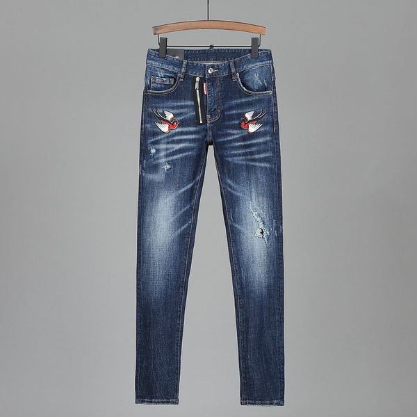 fashion jeans high street hole men's embroidery nightclub slim pants hip hop, Blue
fashion jeans high street hole men's embroidery nightclub slim pants hip hop, Blue