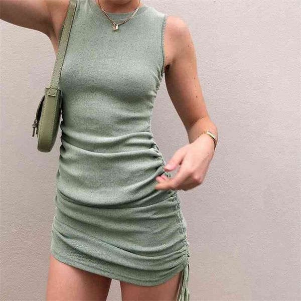 spring arrivals solid color sleeveless round collar drawstring pleated buttocks women dress mz8612 210525, Black;gray
spring arrivals solid color sleeveless round collar drawstring pleated buttocks women dress mz8612 210525, Black;gray