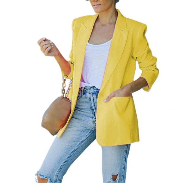 women's suits & blazers office lady blazer solid color temperament autumn winter turndown collar one button pockets coat for daily wear, White;black
women's suits & blazers office lady blazer solid color temperament autumn winter turndown collar one button pockets coat for daily wear, White;black