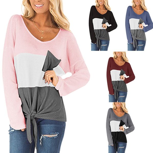 creative 2021 winter ol temperament waffle pullover v-neck loose women's t-shirt, White
creative 2021 winter ol temperament waffle pullover v-neck loose women's t-shirt, White