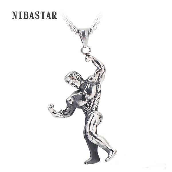 stainless steel muscle man pendant necklace fitness figure bodybuilding gym weight men jewelry necklaces, Silver
stainless steel muscle man pendant necklace fitness figure bodybuilding gym weight men jewelry necklaces, Silver