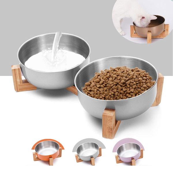 stainless steel cat dog bowl with wood stand pet water dish for feeding feeder puppy supplies bowls & feeders
stainless steel cat dog bowl with wood stand pet water dish for feeding feeder puppy supplies bowls & feeders