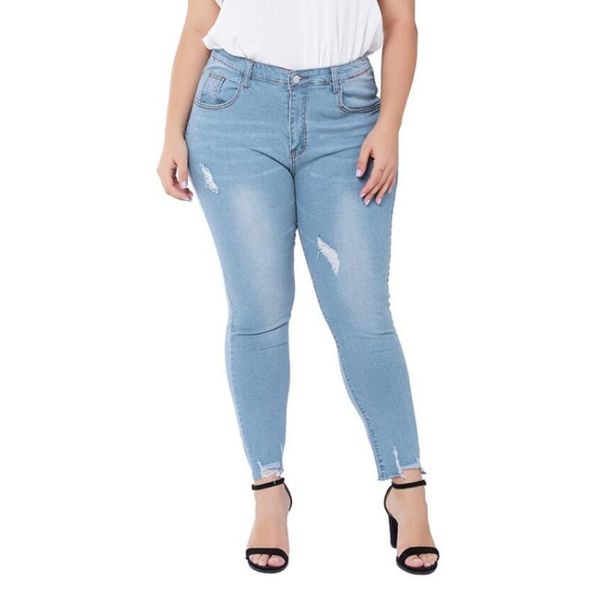spring europe jeans women fashion hole plus size 4xl washing slim denim pencil pants female trousers p2021 women's, Blue
spring europe jeans women fashion hole plus size 4xl washing slim denim pencil pants female trousers p2021 women's, Blue