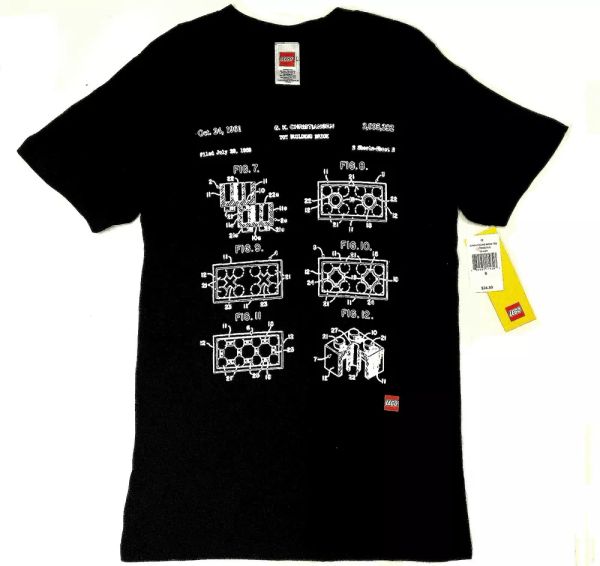 lego toy building block patent blueprint t-shirt nwt licensed & official, White;black
lego toy building block patent blueprint t-shirt nwt licensed & official, White;black