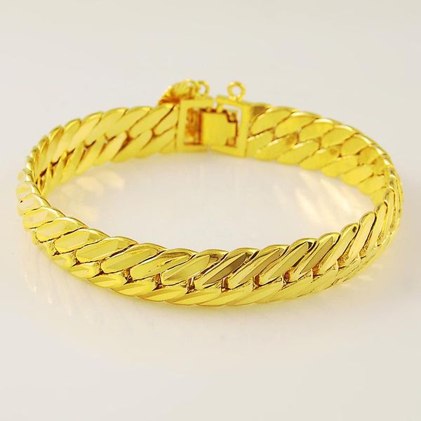 link, chain drop pure gold color 12mm fold over clasp bracelet for men 20cm long ,fashion 24k filled men's jewelry, Black
link, chain drop pure gold color 12mm fold over clasp bracelet for men 20cm long ,fashion 24k filled men's jewelry, Black