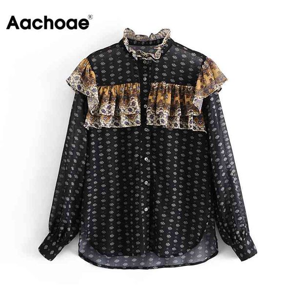 vintage ruffles blouses women printed casual shirt female long sleeve chiffon blouse chic tunic blusas mujer 210413, White
vintage ruffles blouses women printed casual shirt female long sleeve chiffon blouse chic tunic blusas mujer 210413, White