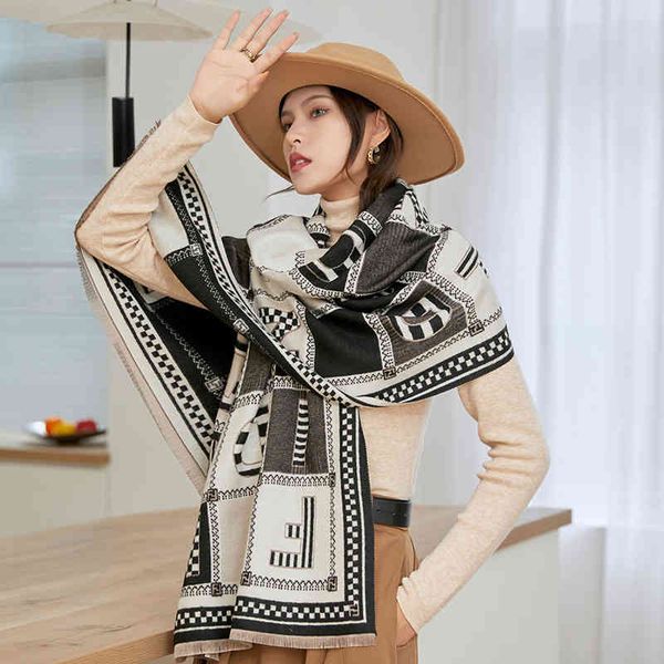the new design street fashion letter imitation cashmere scarf autumn and winter new thick double-sided women's shawl, Blue;gray
the new design street fashion letter imitation cashmere scarf autumn and winter new thick double-sided women's shawl, Blue;gray