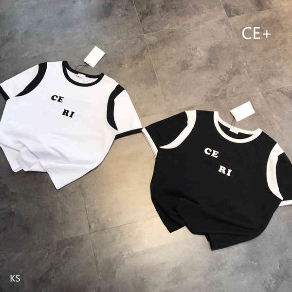 2022 factory wholesale new model spring summer alphabet print contrast round neck t-shirt men's and women's casual loose short sle, White
2022 factory wholesale new model spring summer alphabet print contrast round neck t-shirt men's and women's casual loose short sle, White