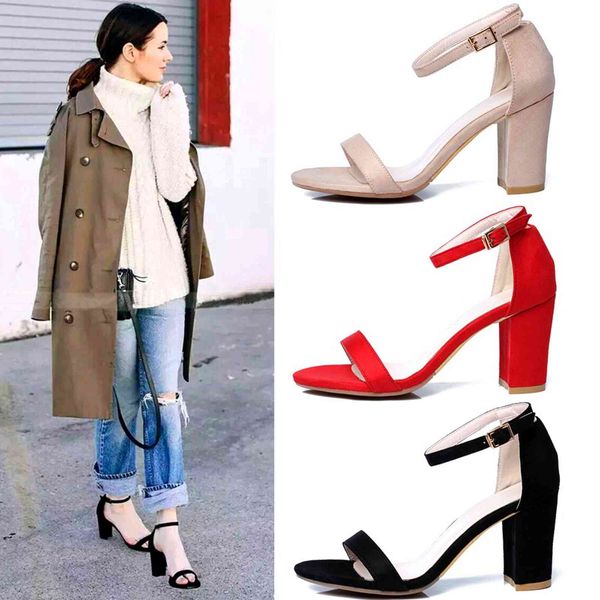 dress shoes ankle strap heels women sandals summer open toe chunky high party big size 33-43 s3g6, Black
dress shoes ankle strap heels women sandals summer open toe chunky high party big size 33-43 s3g6, Black