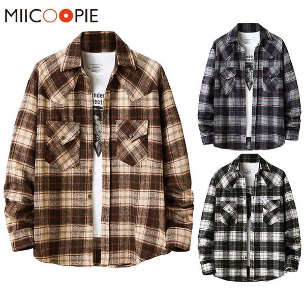 streetwear hip hop two pockets shirt for men autumn fashion plaid printed long sleeve mens shirts euro size vintage clothes men's casu, White;black
streetwear hip hop two pockets shirt for men autumn fashion plaid printed long sleeve mens shirts euro size vintage clothes men's casu, White;black