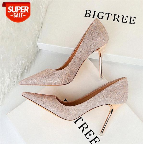 1853-7 european and american style nightclub thin metal heel super high sequined cloth shallow pointed toe women's single shoes #5o60
1853-7 european and american style nightclub thin metal heel super high sequined cloth shallow pointed toe women's single shoes #5o60