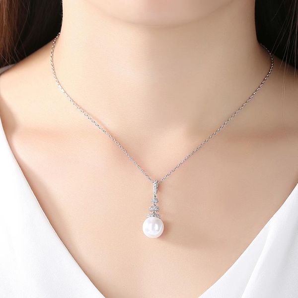 pendant necklaces women charm necklace white pearl steeple shape chains luxury female vintage lady jewelry clavicle chain, Silver
pendant necklaces women charm necklace white pearl steeple shape chains luxury female vintage lady jewelry clavicle chain, Silver