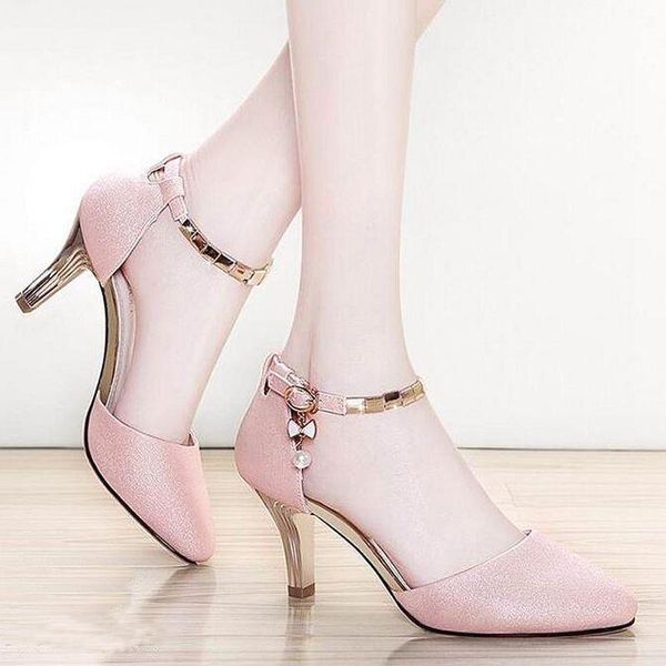 dress shoes sandals women's summer leather thin high heels korean fashion pointed toe buckle strap casual breathable party, Black
dress shoes sandals women's summer leather thin high heels korean fashion pointed toe buckle strap casual breathable party, Black