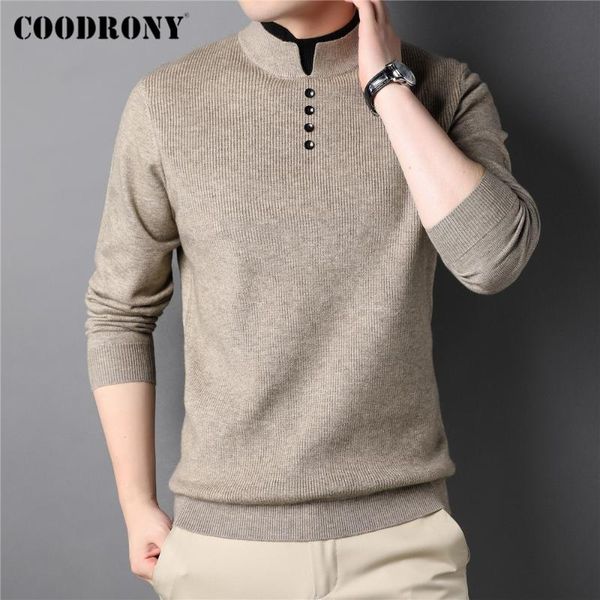 men's sweaters coodrony brand thick warm sweater pullover men clothes autumn winter arrival fashion button turtleneck knitwear jumper c, White;black
men's sweaters coodrony brand thick warm sweater pullover men clothes autumn winter arrival fashion button turtleneck knitwear jumper c, White;black