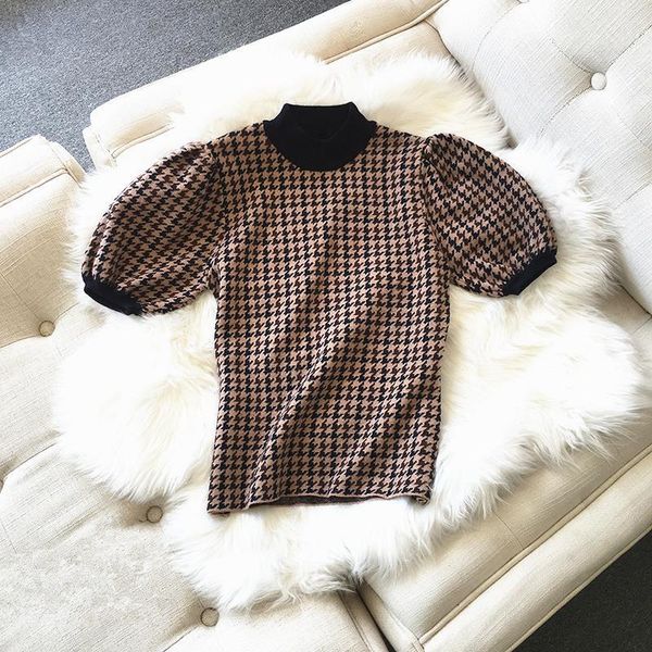 autumn winter pullovers preppy style women sweater puff sleeve knit sueter mujer korean half turtleneck jumper 3 4 femme, White;black
autumn winter pullovers preppy style women sweater puff sleeve knit sueter mujer korean half turtleneck jumper 3 4 femme, White;black