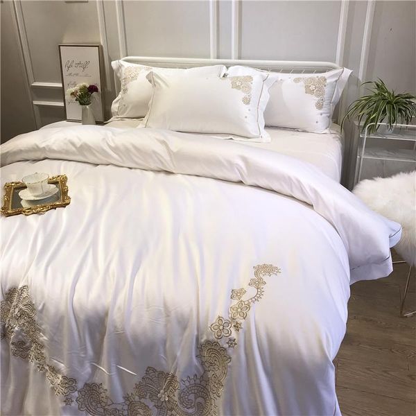 bedding sets luxury 60s washed silk pure embroidery set silky and smooth duvet cover bed sheet pillowcases king 4pcs size
bedding sets luxury 60s washed silk pure embroidery set silky and smooth duvet cover bed sheet pillowcases king 4pcs size