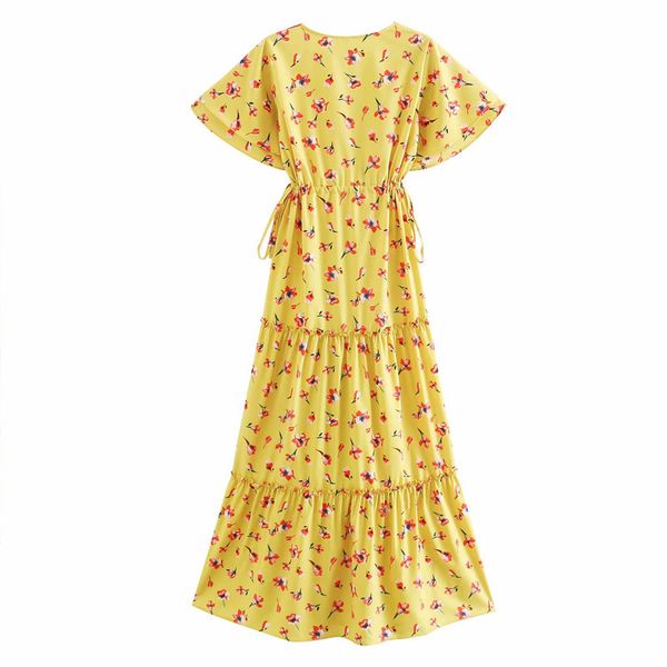 dresses v-neck rose short-sleeved waist stitching style women's summer yellow sweet beach vacation long chic female dress, Black;gray
dresses v-neck rose short-sleeved waist stitching style women's summer yellow sweet beach vacation long chic female dress, Black;gray