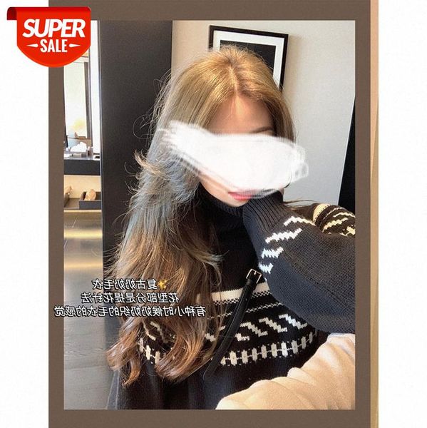 korean blended lazy wind outer wear sweater women winter black and white collar loose thin inner tide #ay0k
korean blended lazy wind outer wear sweater women winter black and white collar loose thin inner tide #ay0k