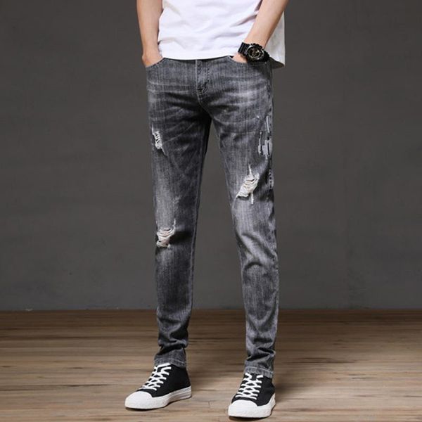 men's jeans 2021 spring autumn stretch fashion classic ripped slim straight-leg daily work travel trousers brand pants, Blue
men's jeans 2021 spring autumn stretch fashion classic ripped slim straight-leg daily work travel trousers brand pants, Blue