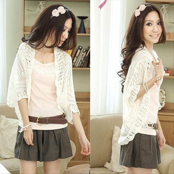 puff sleeve cardigan knitted women sweater outwear smock casual air conditioned shirt, White;black
puff sleeve cardigan knitted women sweater outwear smock casual air conditioned shirt, White;black