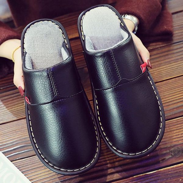 slippers indoor men leather winter shoes short plush big size 35-46 flat room man's home 2021, Black
slippers indoor men leather winter shoes short plush big size 35-46 flat room man's home 2021, Black